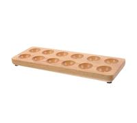 Veemoon Wooden Egg Tray Storage Box for Countertop Fridge Egg Holder Placing Container