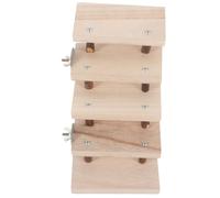 Veemoon Wooden Hamster Ladder for Small Animals, Sturdy No Burr Design, Beige Wood Material, Climbing Platform for Hamsters and Chinchillas in Cage Activity