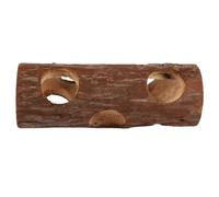 Veemoon Wooden Hamster Tunnel for Small Pets, Multi-function Natural Brown Wood Hideout and Shelter, Easy to Install Tunnel for Hamsters and Chinchillas in Pet Cages