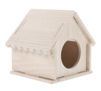Veemoon Wooden Hamsters House Hamster Nest with Eat and Rest Features Beige Small Animal Habitat