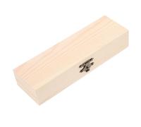 Veemoon Wooden Pencil Box DIY Unfinished Stationery Box Craft Paintbrush Storage Case for School Art Supplies Organizer