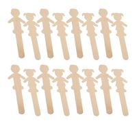 Veemoon Wooden People Craft Sticks, Wooden Craft Sticks 20pcs Unfinished People Cutouts for Boys and Girls Figures for DIY Projects Kids Art Supplies DIY Painting and Decorating