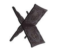 Veemoon Wooden Quran Book Stand with Symbolic Engraving Adjustable Viewing Angles and Intricate Carvings Foldable Muslim Prayer Holder for Bible Magazine and Cookbook Display Brown Desktop