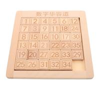 Veemoon Wooden Sliding Number Puzzle 1-35 for - Birch Wood Cognitive Brain Teaser - Educational Logic Game and Party Favor for Elementary Students
