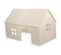 Veemoon Wooden Squirrel House for Small Animals, Beige Hut Providing Warm and Fun Pet House Decor Suitable for Squirrels, Guinea Pigs, Rabbits and Other Small Pets