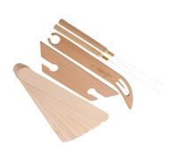 Veemoon Wooden Weaving Shuttle Kit for Beginners Lightweight Handcrafted Knitting Tools Beech Warp Separator Cards Ergonomic Shuttles for DIY Scarves Sweaters and Craft Accessories