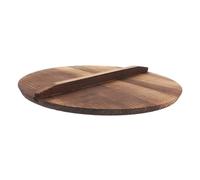 Veemoon Wooden Wok Lid Cover Anti-splash Pot Cover with Ergonomic Handle Lightweight Kitchenware for Stir Fry Pans Natural Wood Texture Keeps Food Moisture and Prevents Oil Splatter
