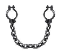 Veemoon Wrist Shackles Prison Chain Links 2 Pack Plastic Black 34.98x3.93x1.06in Lightweight Sturdy Easy to Put and Take for Costume Party Carnival Dress up Accessories