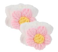 Veemoon Wristbands Portable and Chic Design 2pcs for Face Washing Flower Shaped with Comfortable Coral Fleece Cloth Material for Girlfriend and Female Friends Spa Use