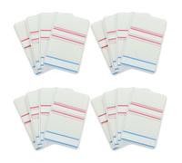 Veemoon Writable Pet Adhesive Index Tabs Sticky Labels with Blue and Red Stripes, 10 Sets of 50 Page Marker Stickers for Books, Notebooks, and Organizing Study Materials