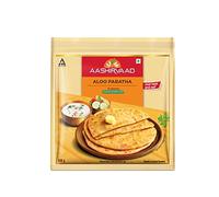 Veenas Aashirvaad Aloo Paratha | 400G |Potato Stuffed Paratha | Flat Bread Dish | Breakfast Food | Mashed Patato Filled | Ready to Eat | 100% Fresh | Indian Origin, 1.0 count