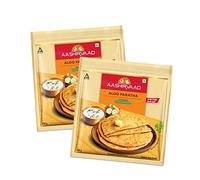 Veenas Aashirvaad Aloo Paratha | 400G |Potato Stuffed Paratha | Flat Bread Dish | Breakfast Food | Mashed Patato Filled | Ready to Eat | 100% Fresh | Indian Origin (Pack of 2)