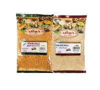 Veena's Combo Toor Dal And Urid Gota Whole With High Fibre And High Protein Vegan Gluten Free Healthy Indian Origin 1.5KG (Each 1.5Kg)