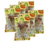 Veena's Copra Half Dry Coconut 1Piece Fresh and Natural Coconut Meat for Cooking, Baking, and Snacking Perfect for Desserts and Curry Recipes Product From India Pack of 6