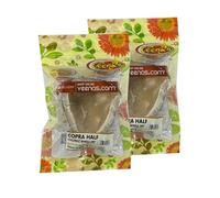 Veena's Copra Half Dry Coconut 1Piece Fresh and Natural Coconut Meat for Cooking, Baking, and Snacking Perfect for Desserts and Curry Recipes Product From India Pack of 2