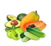 Veena's Fruits Combo Amla 5 Pcs Avocado Single Cucumber 1 Pc Papaya Single Fresh Natural Nutritional