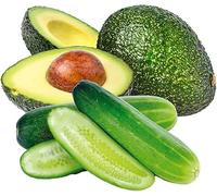 Veena's Fruits Combo Avocado Single Cucumber 1 Pcs 100 Percent Fresh and Natural Nutritional Combo Pack