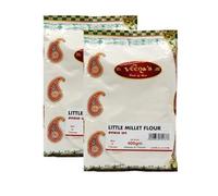 Veena's Little Millet Flour 400g Samai Flour Fiber-Rich Flour for Healthy Cooking & Baking Perfect for Roti and Paratha No Additives or Preservatives Product from India Pack of 2