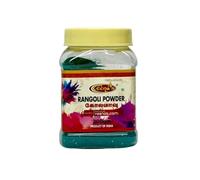 Veena's Rangoli Powder Ramar Blue 200g Smooth Texture Easy to Use Perfect for Festivals, Celebrations Home Decor and Traditional Indian Rangoli Art Pack of 1