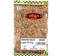 Veena's Roasted Kollu 400g Horse Gram Rich Protein No Additives or Preservatives Perfect for Cooking Traditional Recipes Product From India Pack of 2