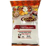 Veena's Steamed Wheat Flour -5Kg, Whole Grain Flour, High in Fiber and Antioxidants, Ideal for Traditional Indian Cooking and Baking, Product from India Pack of 1