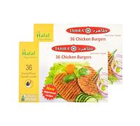 veenas Tahira Chicken Burgers | 36 Pieces | Halal Burgers | All Halal Ingredients | Quick Frozen | Ready to eat | 2340g (Pack of 2)