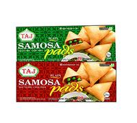 veenas Taj Plain Samosa Pads Combo 30 Sheets 60Sheets Ready to eat Ready to Cook No Artificial Preservatives All Natural Easy to Peel Vegan Frozen Snacks Indian Origin 200G & 300G