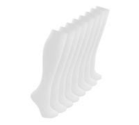 Veesori 8 Pairs Cotton Knee High Socks for Women & Girls - Extra Long Plain Stockings, Smooth Knitted Back to School Socks, Soft Breathable Daily Wear, UK 4-6