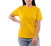 Veesori Women’s 100% Cotton T-Shirt - Premium Soft Breathable Short Sleeve Crew Neck Plain Basic Tee, Casual Lightweight Everyday Top, Regular Fit Summer Essential, UK S-XL Yellow