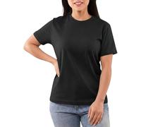 Veesori Women’s 100% Cotton T-Shirt - Premium Soft Breathable Short Sleeve Crew Neck Plain Basic Tee, Casual Lightweight Everyday Top, Regular Fit Summer Essential, UK S-XL Black