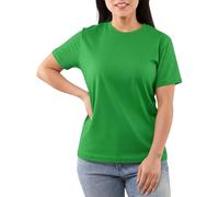Veesori Women’s 100% Cotton T-Shirt - Premium Soft Breathable Short Sleeve Crew Neck Plain Basic Tee, Casual Lightweight Everyday Top, Regular Fit Summer Essential, UK S-XL Kelly Green