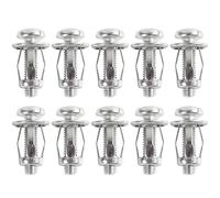Veesper 10Pcs Hollow Wall Anchors 8x30mm Heavy Duty Anti-Corrosion Metal Anchor Bolts for, Hollow Core Door, Plasterboard and Car Accessories Fixing