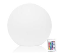Veesper 12 Inch Dia. Solar Ball Lights Outdoor Rechargeable 16-Color Remote Control Globe Lamps, Impact-Resistant Waterproof Solar Garden Lights for Lawn, Patio, Pond, Pool & Night Décor
