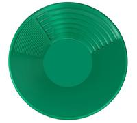 Veesper 15 Inch Round Green Gold Pan with Different Riffles, Lightweight Plastic Gold Panning Equipment for Prospecting, Mining and Outdoor Treasure Hunting