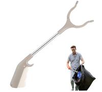 Veesper 16" Stainless Steel Trash Grabber Tool, Multifunctional Plastic Trash Picker, Portable Rubbish Tongs for Adults, Litter Pickers & Sanitation Workers