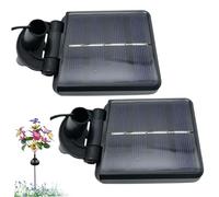 Veesper 2 Pcs Replacement Solar Light Parts 2.5x3 Inch Solar Light Replacement Top with Waterproof Battery Box Outdoor Lamp Tops with Auto Sensor for Garden