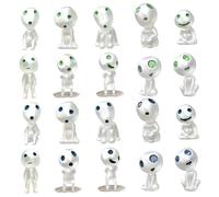 Veesper 20Pieces Mini Alien Figures Alien Figurine Glow in the Dark Tiny Alien Toy 10 Styles Resin Alien Figure Alien Party Favors for Kids