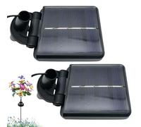 Veesper 2pcs Replacement Solar Light Parts 2.5x3in Outdoor Solar Light Replacement Top with Waterproof Battery Box and Sensor for Garden Pathway Lamps
