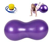 Veesper 35x18 Inch Anti Burst Peanut Exercise Ball with Pump, Thicken PVC Peanut Ball for Kids, Pregnancy, Yoga, Home Gym Fitness, Portable Balancing, Style 1