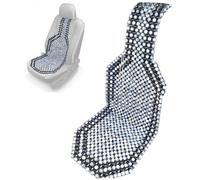 Veesper 51x15 Inch Wooden Beaded Car Seat Cover with Breathable Cooling Massage Beads, Universal Automobile Seat Cushion for Car, Truck & Office Chair