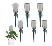 Veesper 6Pcs Automatic Plant Watering Devices with 6Pcs 500ml Bottles, Drip Irrigation System with Adjustable Slow Release Valve for Indoor & Outdoor Plants, Blue