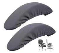 Veesper Arm Chair Covers for Arms, 2PCS Stretch Chair Arm Covers, Removable Washable Desk Chair Cover, Jacquard Office Chair Arm Covers for Computer Gaming Chair, Grey