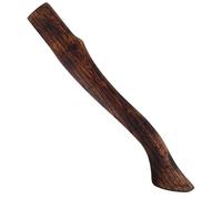 Veesper Axe Handle Beech Wood 14.6 Inch Long Replacement Ax Handle with Curved End Carbonized Hatchet Smooth Grip for Woodworking Outdoor Camping Tools