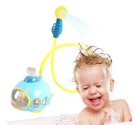 Veesper Baby Bath Toy with Shower Head Electric Submarine Bathtub Toy Sprinkler Shower Head Pool Spray Water No Battery Blue.