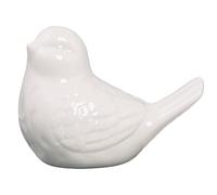 Veesper Elegant White Ceramic Bird Figurine Modern Nordic Style Bird Decor Sculpture for Living Room Shelf Table Wedding Centerpiece Home Decoration Collectible Ornament for Lovers 5in