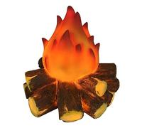 Veesper Fake Fireplace, 3D Faux Fireplace Logs Realistic Battery Powered Fake Flame, Fake Campfire Flame for Halloween Christmas Camping Party Decorations Style1