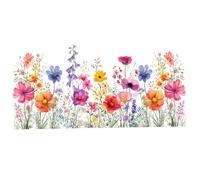Veesper Floral Window Clings, 24 x 12" Double-Sided, Reusable & Removable, Static Adhesion, Perfect for Windows, Mirrors & Smooth Surfaces, Multicolor