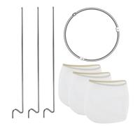 Veesper Jam Making Kit, Nylon Jelly Bags for Straining with Stainless Steel Holder Detachable Washable Jelly Bag Strainer Jam Making Equipment for Juice, Soy Milk & More