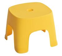 Veesper Kids Stool 8x8x6 Inch Stackable Heavy Duty PVC Toddler Step Stool Yellow for Bathroom, Toilet Training, Shoe Changing, Nursery and Playroom