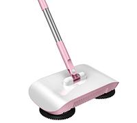 Veesper Manual Vacuum Sweeper 2 in 1 Hand Push Carpet Sweeper 180 Degree Rotating Sweeping Mop Crumb Sweeper Vacuum Cleaner Home Cleaning Tool for Sweeping Mopping Style2